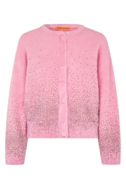 New 2384 Beaded Fluffy Knit, Crewneck Cardigansg-pf25-k037-2384 Cardigans|Ammevenligt Tøj