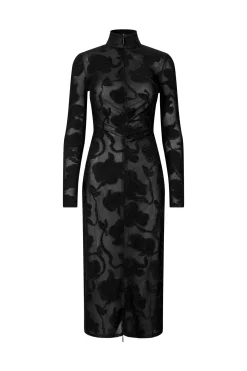 Stine Goya Kjoler<2246 Lurex Jersey, Long Sleeve Zip Dresssg-ps26-d025-2246