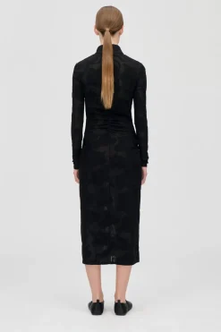 Stine Goya Kjoler<2246 Lurex Jersey, Long Sleeve Zip Dresssg-ps26-d025-2246