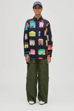 Sale 2340 Midweight Cotton, Pocket Oversized Shirtsg-aw25-t098-2340 Bluser & Skjorter|Ammevenligt Tøj