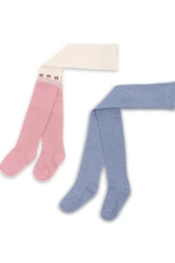 Børn Konges Sløjd Strømper & Strømpebukser<2 Pack Cherry Lurex Tights Ks103629