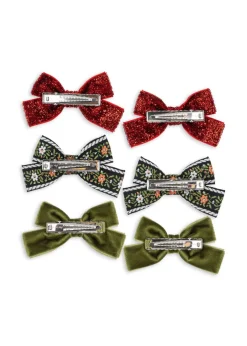 Børn Konges Sløjd Hårpynt & Accessories|Hårpynt & Accessories<6 Pack Micki Bow Hair Clips Ks104188