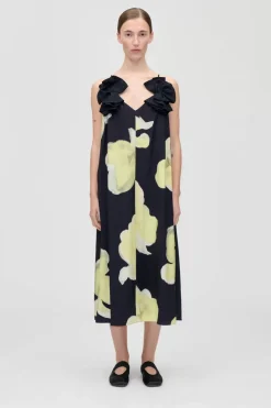 Stine Goya Kjoler<2450 Printed Viscose, Floral Long Dresssg-ps26-d207-2450