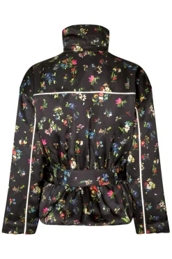 Stine Goya Overtøj & Jakker<2407 Satin Ruffle, Cinched Aviator Bomber Jacketsg-aw25-j056-2407