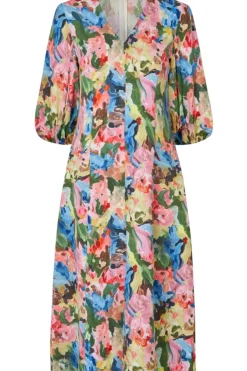Stine Goya Kjoler<2259 Structure Stretch, 3/4 Sleeve Midi Dresssg-ss25-d018-2259