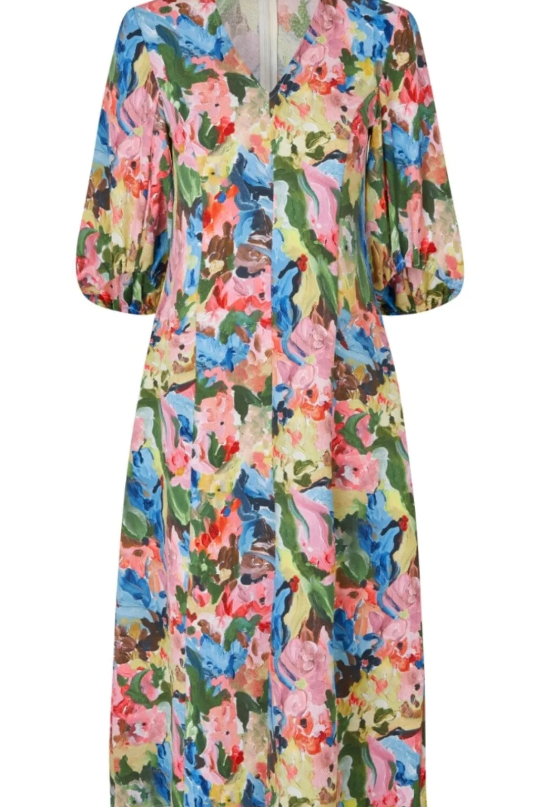 Stine Goya Kjoler<2259 Structure Stretch, 3/4 Sleeve Midi Dresssg-ss25-d018-2259