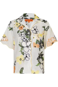 Stine Goya T-Shirts & Toppe|Ammevenligt Tøj<2133 Tencel, Scalloped Short Sleeve Shirtsg-pf25-s027-2133