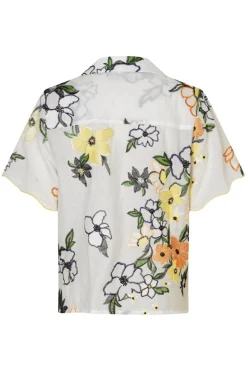 Stine Goya T-Shirts & Toppe|Ammevenligt Tøj<2133 Tencel, Scalloped Short Sleeve Shirtsg-pf25-s027-2133