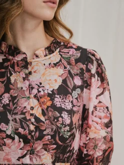 Neo Noir Kjoler|Ammevenligt Tøj<Aberto Big Flower Dress 166923