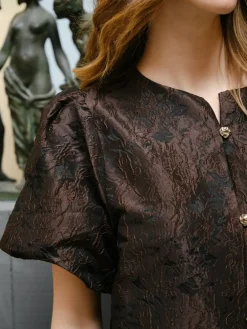 Neo Noir Bluser & Skjorter|Ammevenligt Tøj<Aisa Brocade Blouse 166369