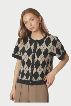 Hot Allestar Check Knit Cardigan 165729 Cardigans|Ammevenligt Tøj