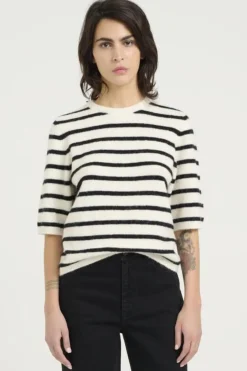 Gestuz T-Shirts & Toppe<Alphagz Ss Tee Striped