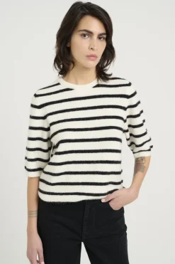 Gestuz T-Shirts & Toppe<Alphagz Ss Tee Striped