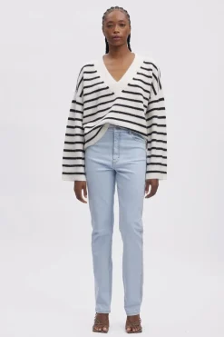Gestuz Bluser & Skjorter|Strik<Alphagz V-Neck Striped