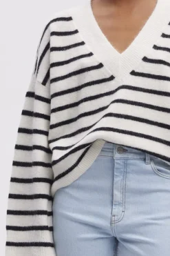 Gestuz Bluser & Skjorter|Strik<Alphagz V-Neck Striped