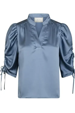 Neo Noir Bluser & Skjorter<Alvira Drapy Satin Blouse 166542