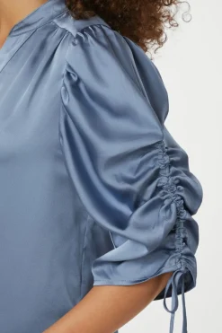 Neo Noir Bluser & Skjorter<Alvira Drapy Satin Blouse 166542