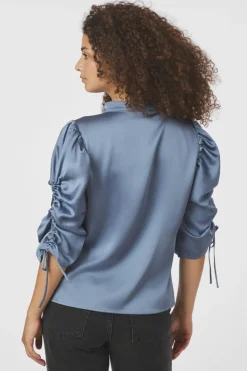 Neo Noir Bluser & Skjorter<Alvira Drapy Satin Blouse 166542