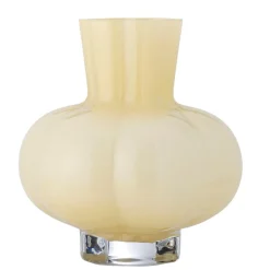 Hot Alyssa Vase, Gul, Glas 82061390 Dekoration Til Hjemmet