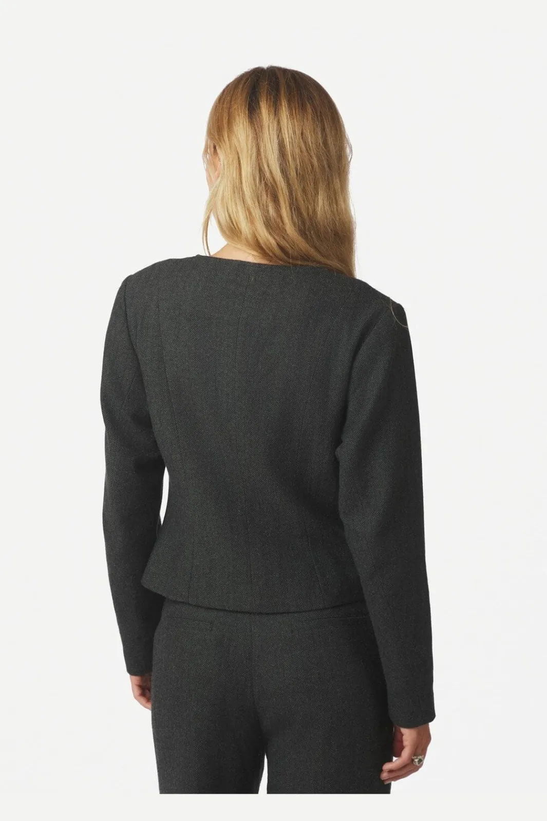 Online Amanda Herringbone Jacket 165445 Sæt 🛍️