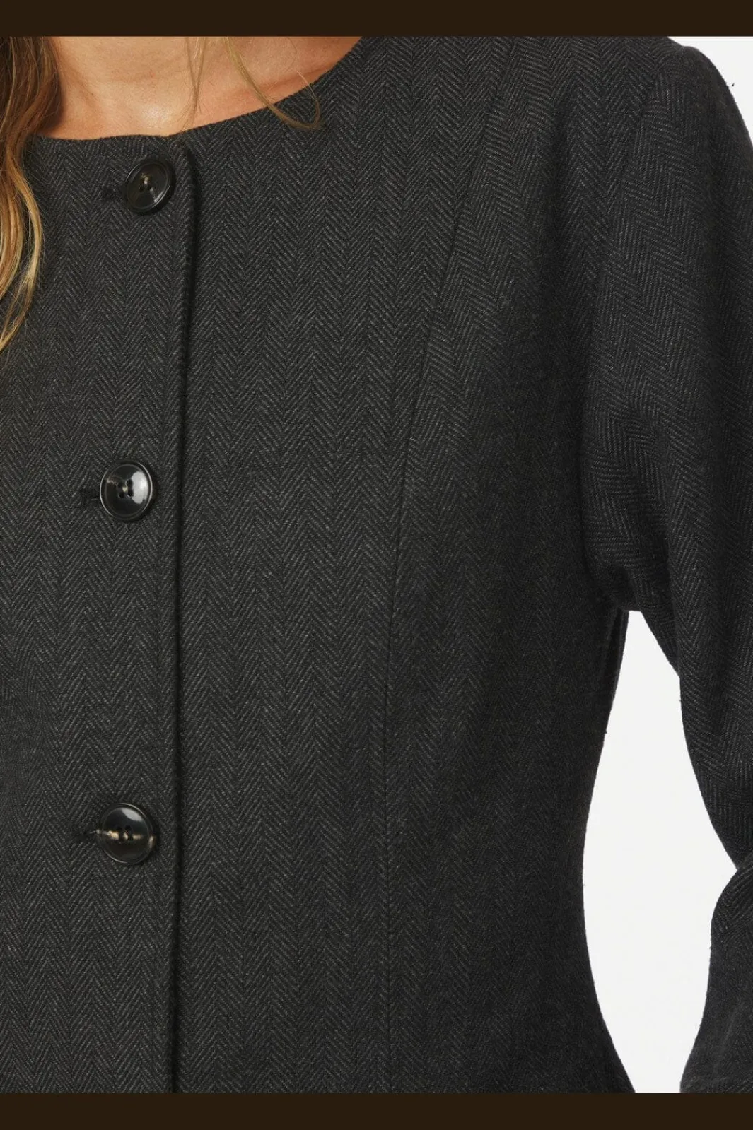 Online Amanda Herringbone Jacket 165445 Sæt 🛍️