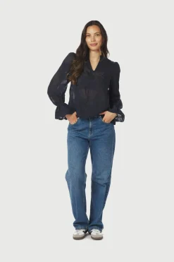 Neo Noir Bluser & Skjorter<Amara Big Embroidery Blouse 163032