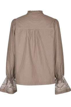Sale Amara Striped Emb Blouse 166705 Bluser & Skjorter