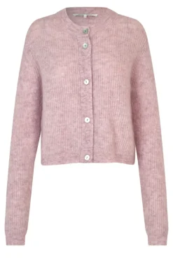 Hot Andrea Knit Rib LS Cardigan 60126 Cardigans|Ammevenligt Tøj