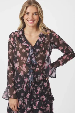 Anika Marigold Print Blouse 165527 Sæt 🛍️|Bluser & Skjorter