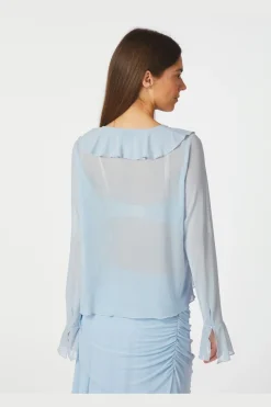 New Anika Mesh Blouse 165644 Bluser & Skjorter|Sæt 🛍️