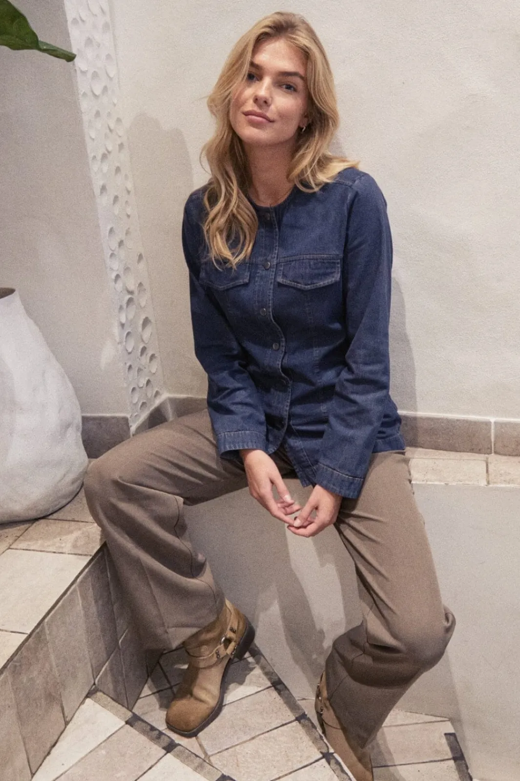 Neo Noir Bluser & Skjorter|Ammevenligt Tøj<Annie Denim Blouse