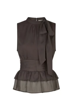 Neo Noir T-Shirts & Toppe<Ansol Solid Chiffon Top 166671
