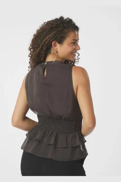 Neo Noir T-Shirts & Toppe<Ansol Solid Chiffon Top 166671
