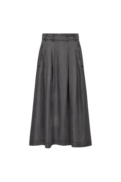 Hot Anyacc Denim Pleat Skirt 34181 Nederdele