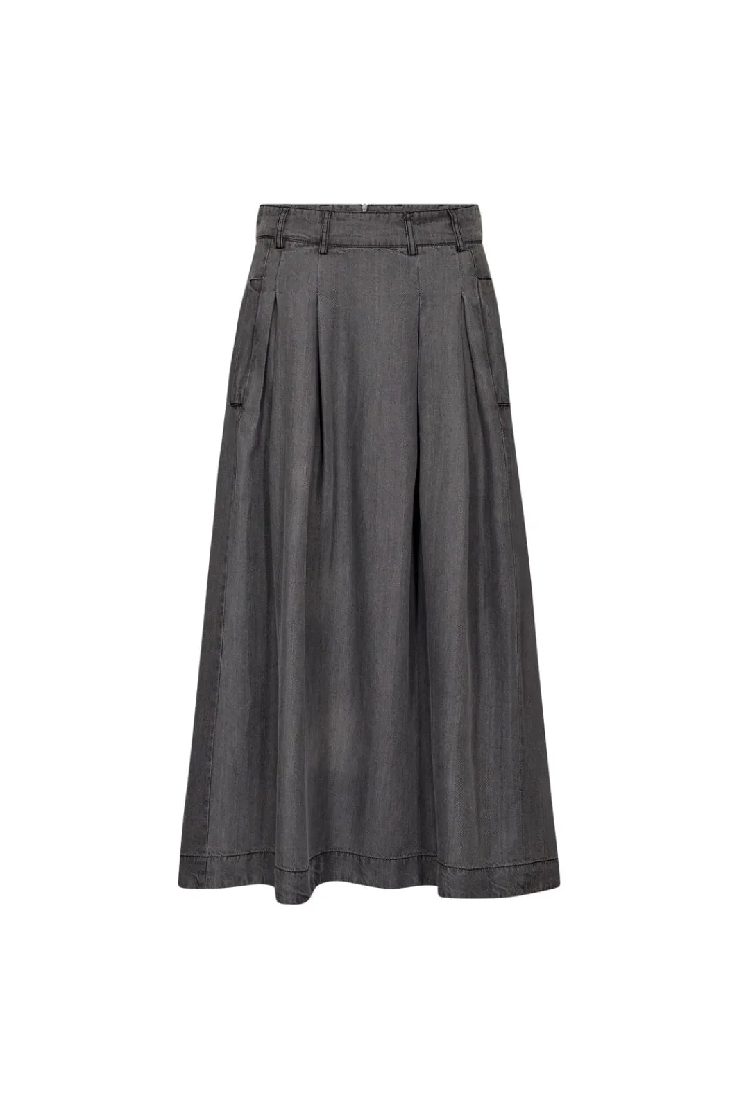 Hot Anyacc Denim Pleat Skirt 34181 Nederdele