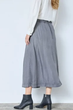 Hot Anyacc Denim Pleat Skirt 34181 Nederdele