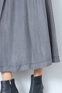 Hot Anyacc Denim Pleat Skirt 34181 Nederdele