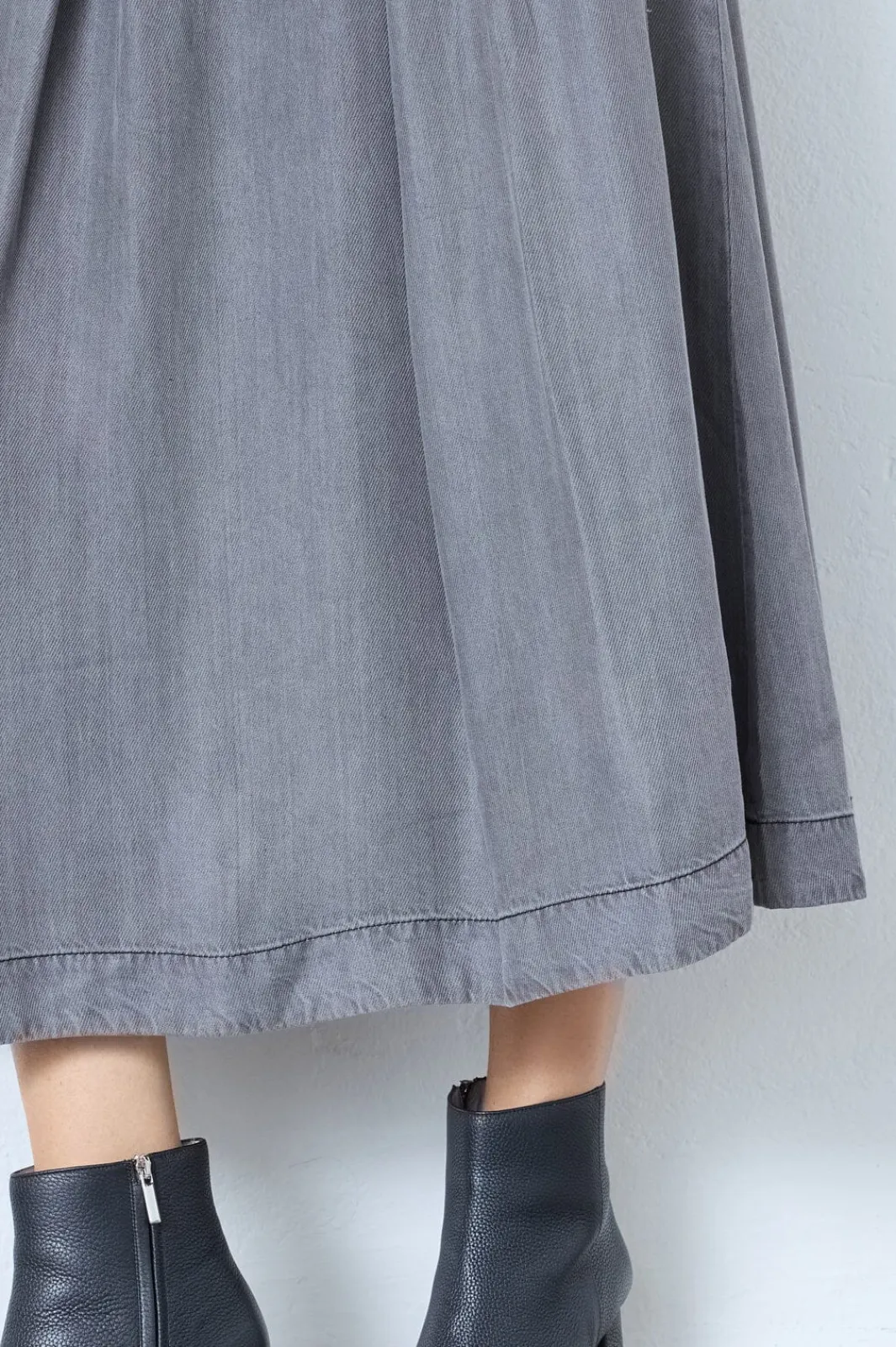Hot Anyacc Denim Pleat Skirt 34181 Nederdele