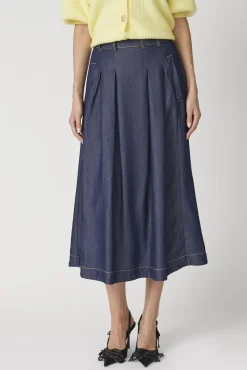 Co´Couture Nederdele<Anyacc Denim Pleat Skirt 34181