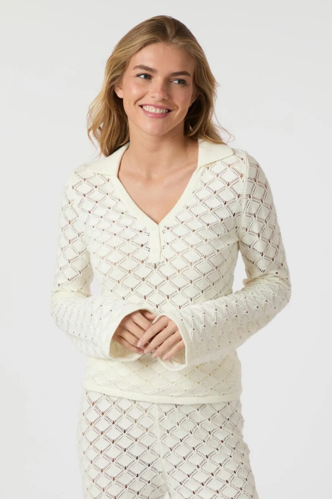 Neo Noir Bluser & Skjorter<Aston Stitch Knit Blouse 164486