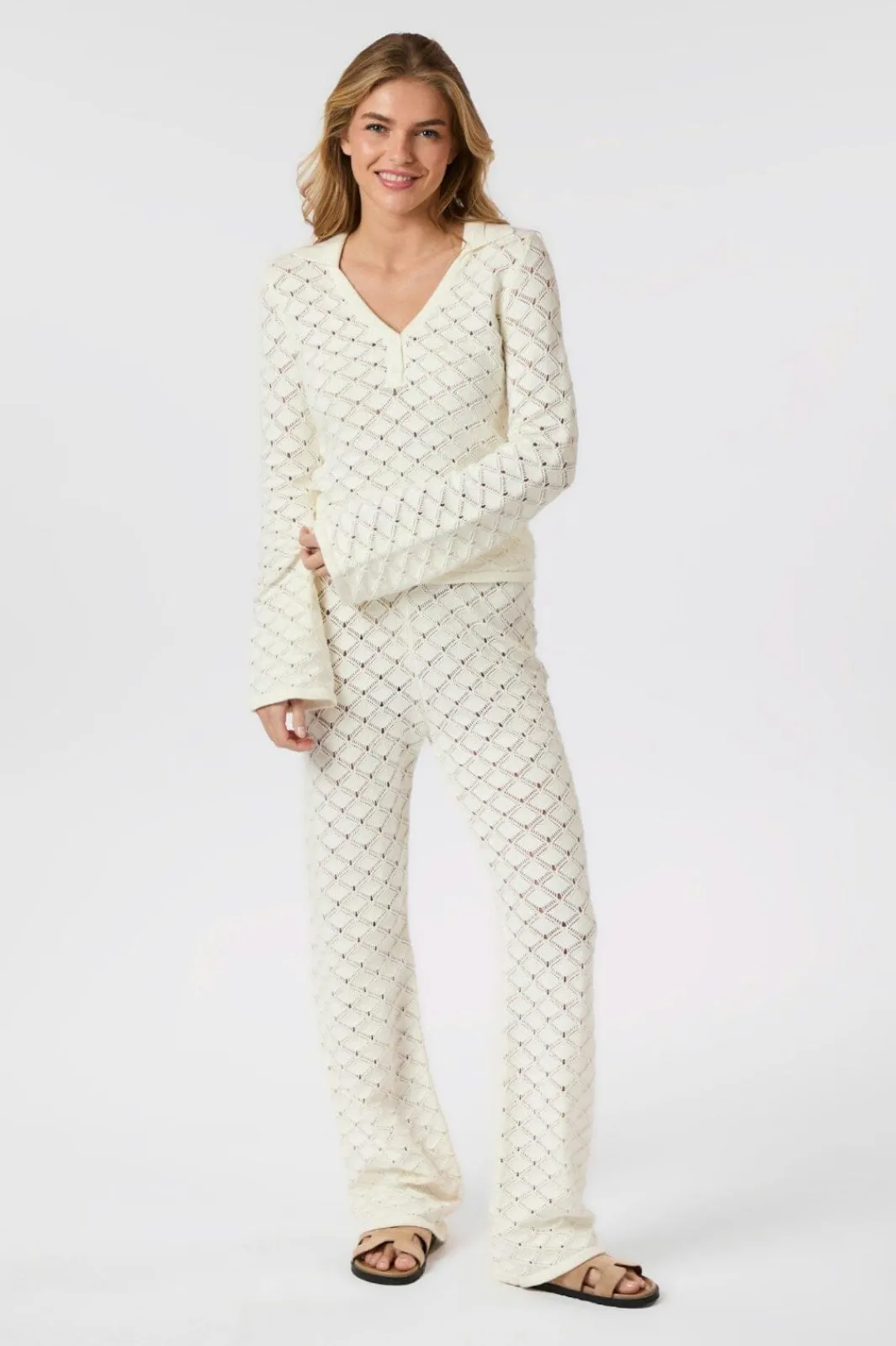 Neo Noir Bluser & Skjorter<Aston Stitch Knit Blouse 164486