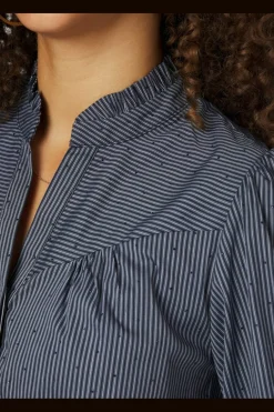 New Astrida Stripe Stone Blouse 167292 Bluser & Skjorter|Ammevenligt Tøj