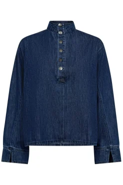 Co´Couture Bluser & Skjorter<Azminacc Denim Placket Blouse 35948
