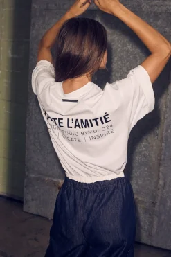 Haute L'Amitié T-Shirts & Toppe<Back Logo Loose Tee HL10410
