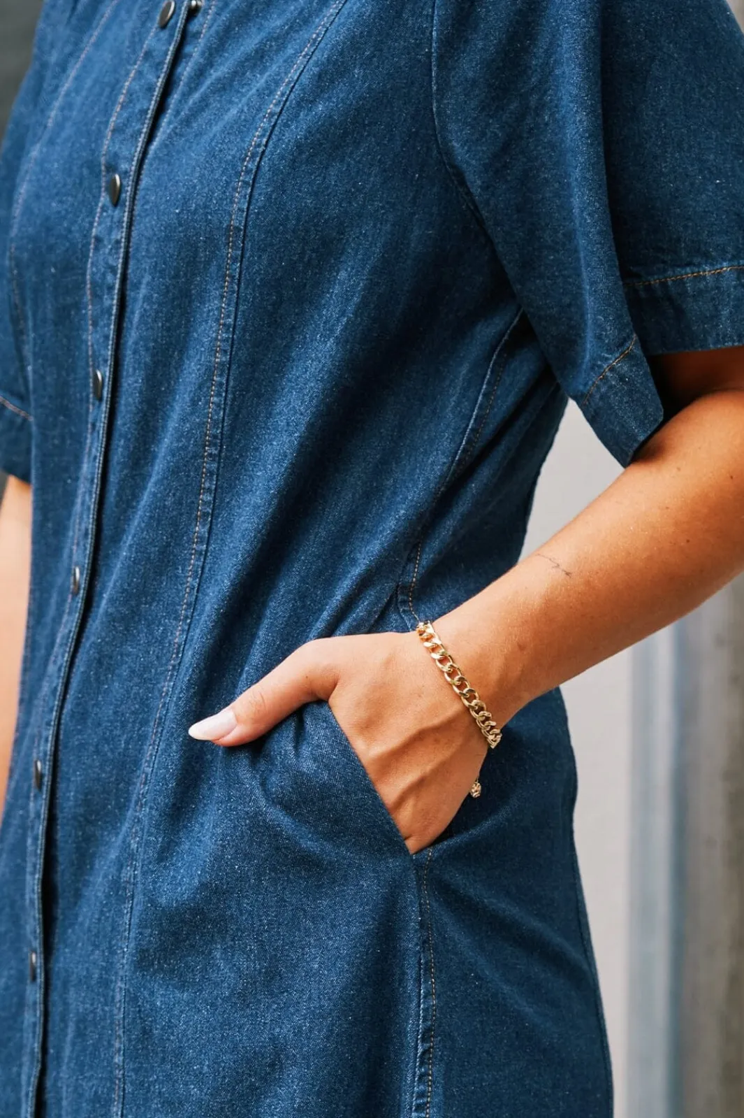 Online Balli Denim Dress Kjoler|Ammevenligt Tøj