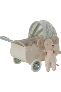 Børn Maileg Bad, Leg & Interiør<Barnevogn Med Baby Mus