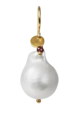 Stine A Øreringe<Baroque Pearl Earring With Gemstone