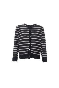 Discount Bcdell Striped Knit Cardigan 1197 Cardigans|Ammevenligt Tøj