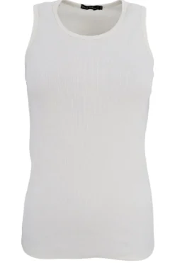 Black Colour T-Shirts & Toppe<Bcena Rib Tank Top