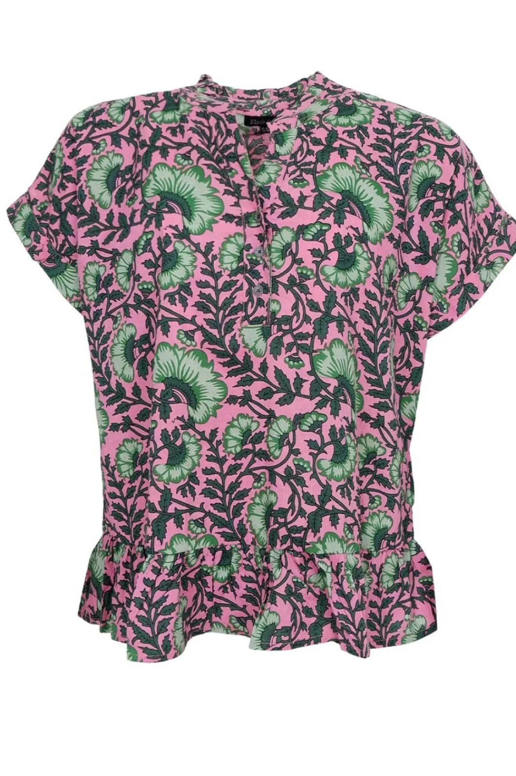 Black Colour Bluser & Skjorter<Bcflora Ruffle S/S Blouse 39809